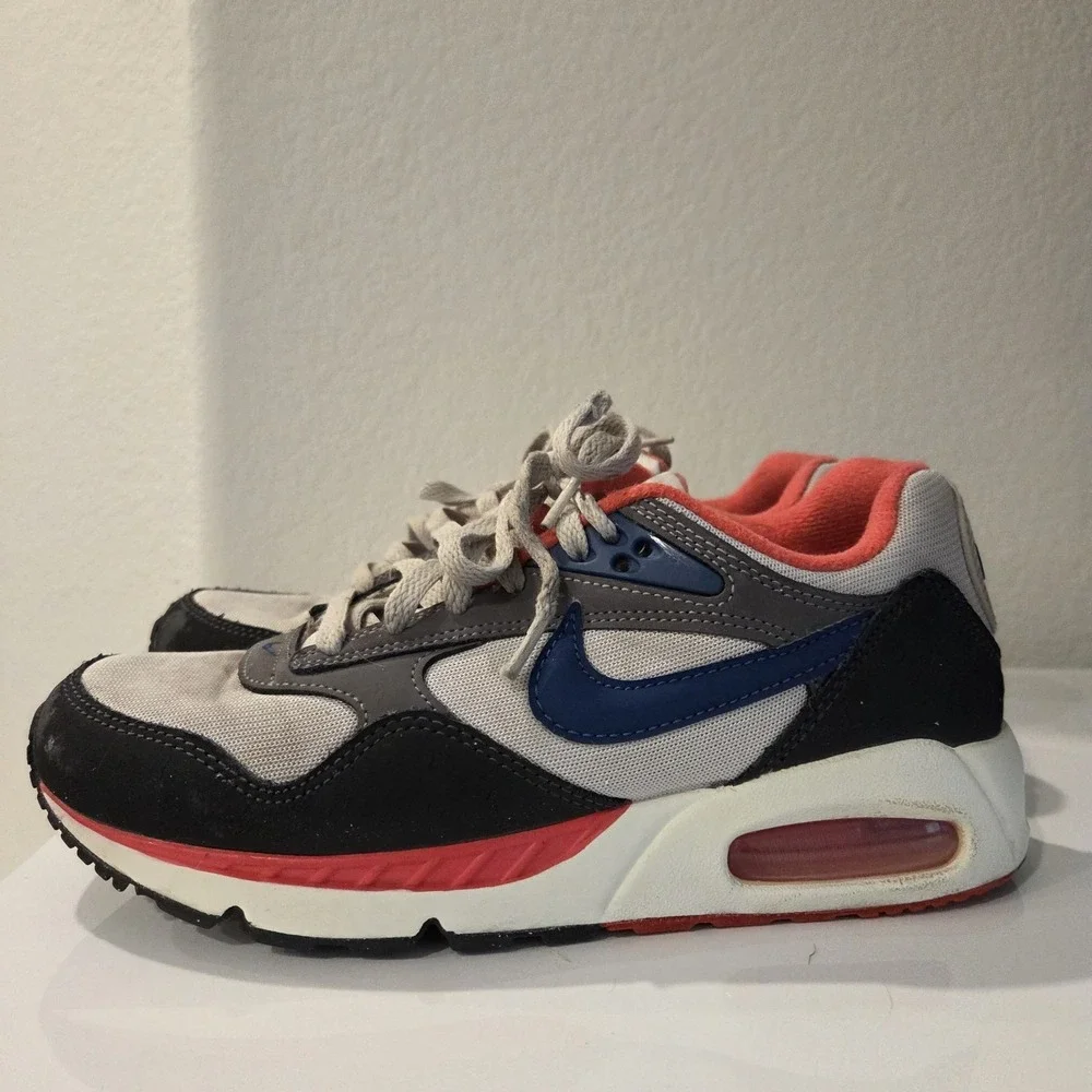 Nike Womens Air Max Correlate Gray Red Blue Sneakers Shoe Size 8